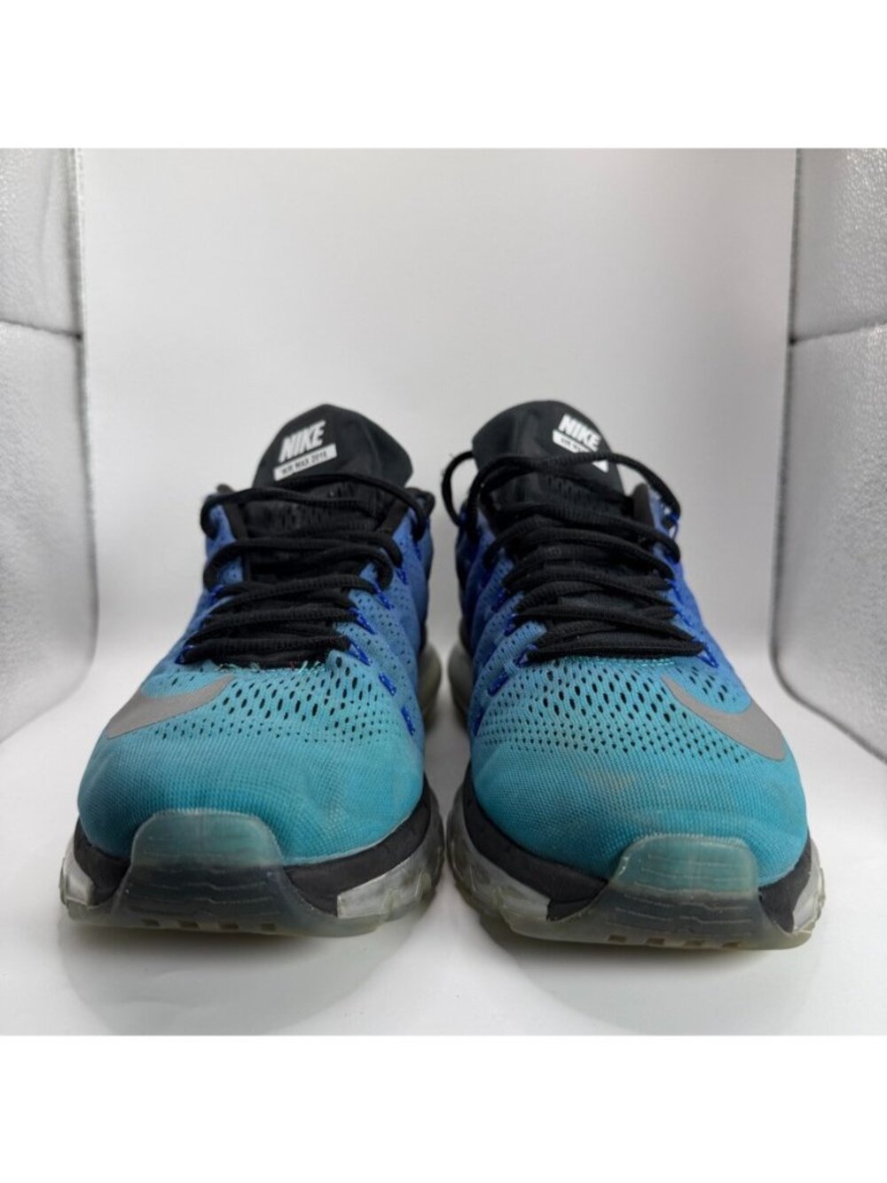 Nike Air Max 2016 Premium Reflective Shoes Mens 11.5 Run Silver Blue 810885-004 - Picture 2 of 12